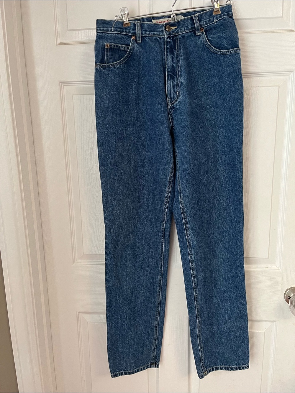 St. John's Bay Leather Patch Dark Blue Denim Jeans